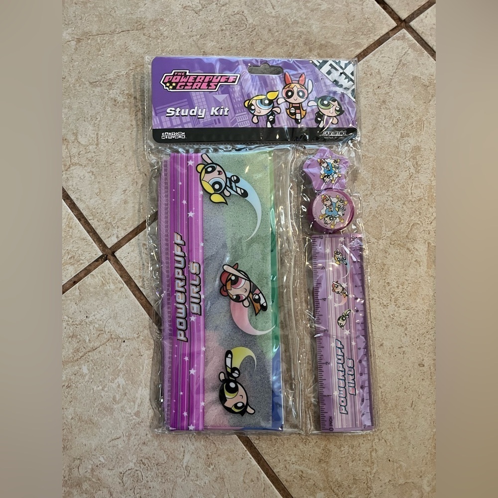 NEW Powerpuff Girls Study Kit 2002
